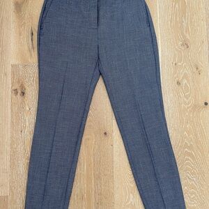 Zara Blue Textured Ankle Pants